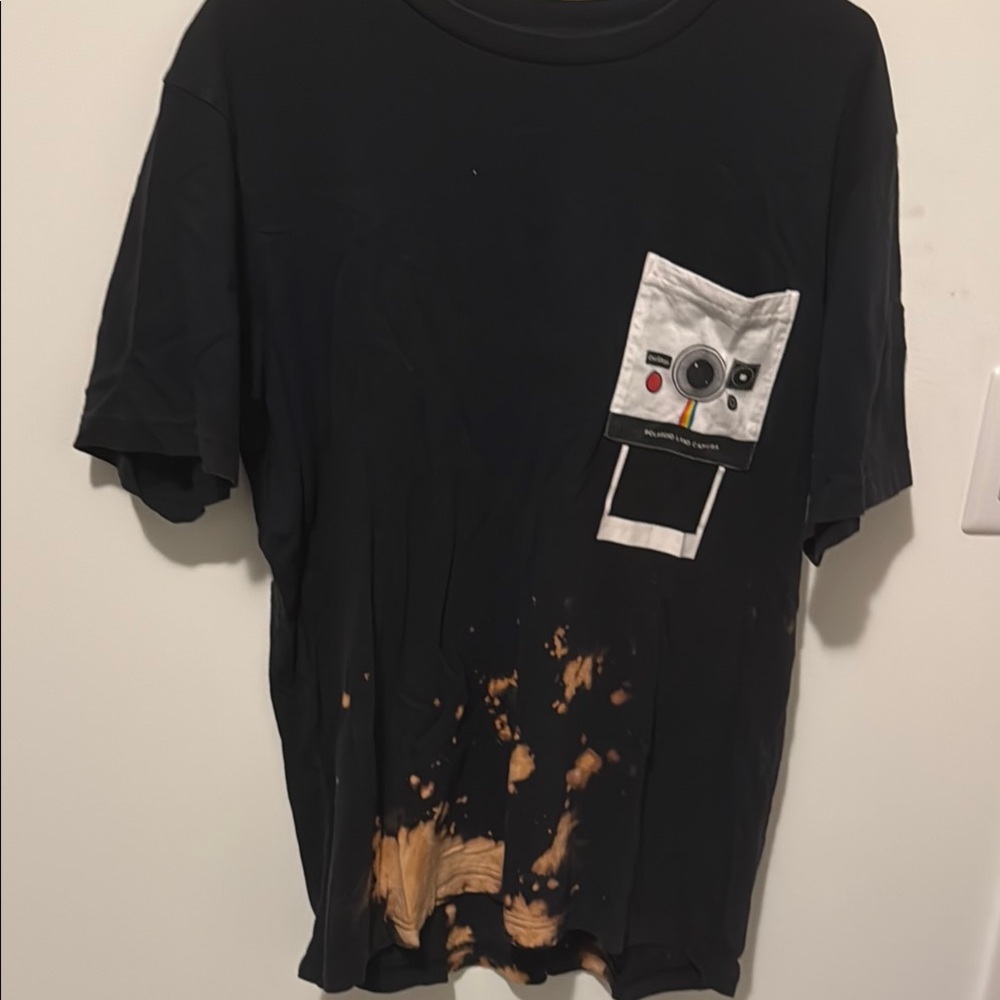 Polaroid Black T-Shirt with Retro Camera Design